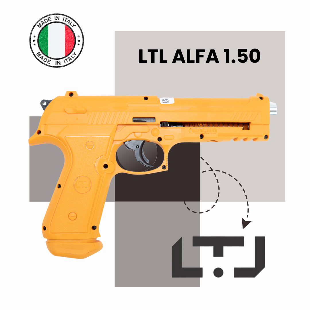 LTL Alfa 1.50 Orange Full Power Air Gun | Non Lethal Defense Training and Self Defense Weapon | 18 Joules, 500 fts .50 Caliber | 2.6G Rubber Balls Included