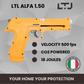 LTL Alfa 1.50 Orange Full Power Air Gun | Non Lethal Defense Training and Self Defense Weapon | 18 Joules, 500 fts .50 Caliber | 2.6G Rubber Balls Included