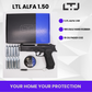 Complete bundle of LTL Black 1.50 cal air gun with Zulu rubber balls and 10 CO2 cartridges, showcasing the full kit for effective training and defense