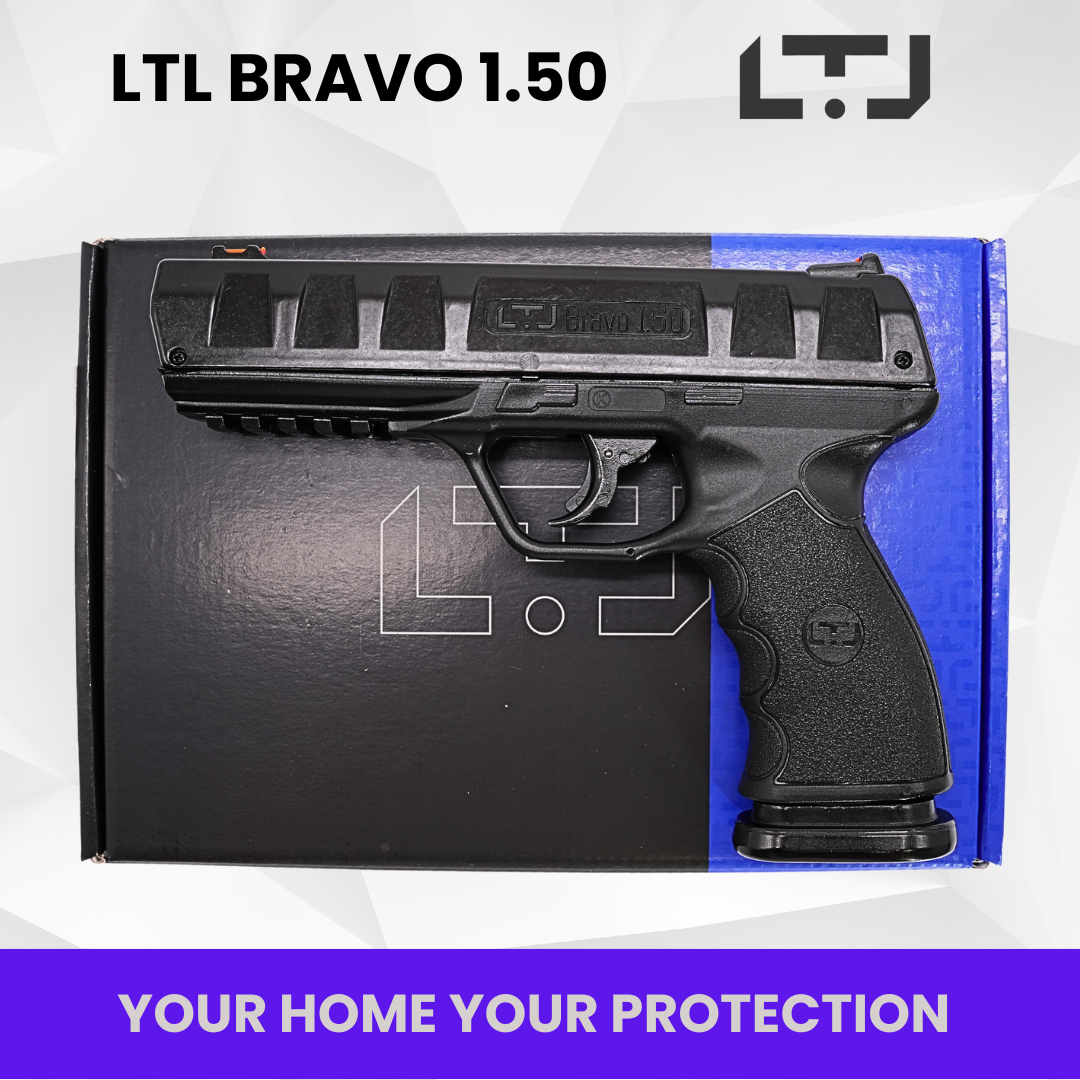 Bulk pack of LTL Bravo Black 1.50 caliber air guns, ideal for training centers and defense academies needing multiple units