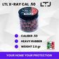 Close-up image of the LTL X-Ray Rubber Ball cal .50, highlighting the texture and quality of the heavy 2.6g rubber