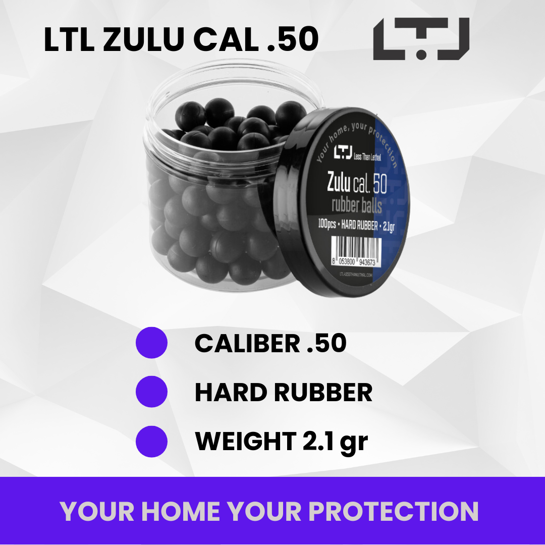 Demonstration of Zulu Rubber Ball cal .50 impact, highlighting the ball’s effectiveness in a controlled environment