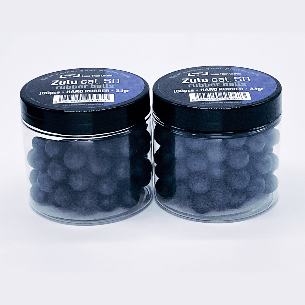 Zulu Hard Rubber Bullets Bundle - Cal .50, 2.1gr, 200 pcs | High-Performance Air Gun Ammunition