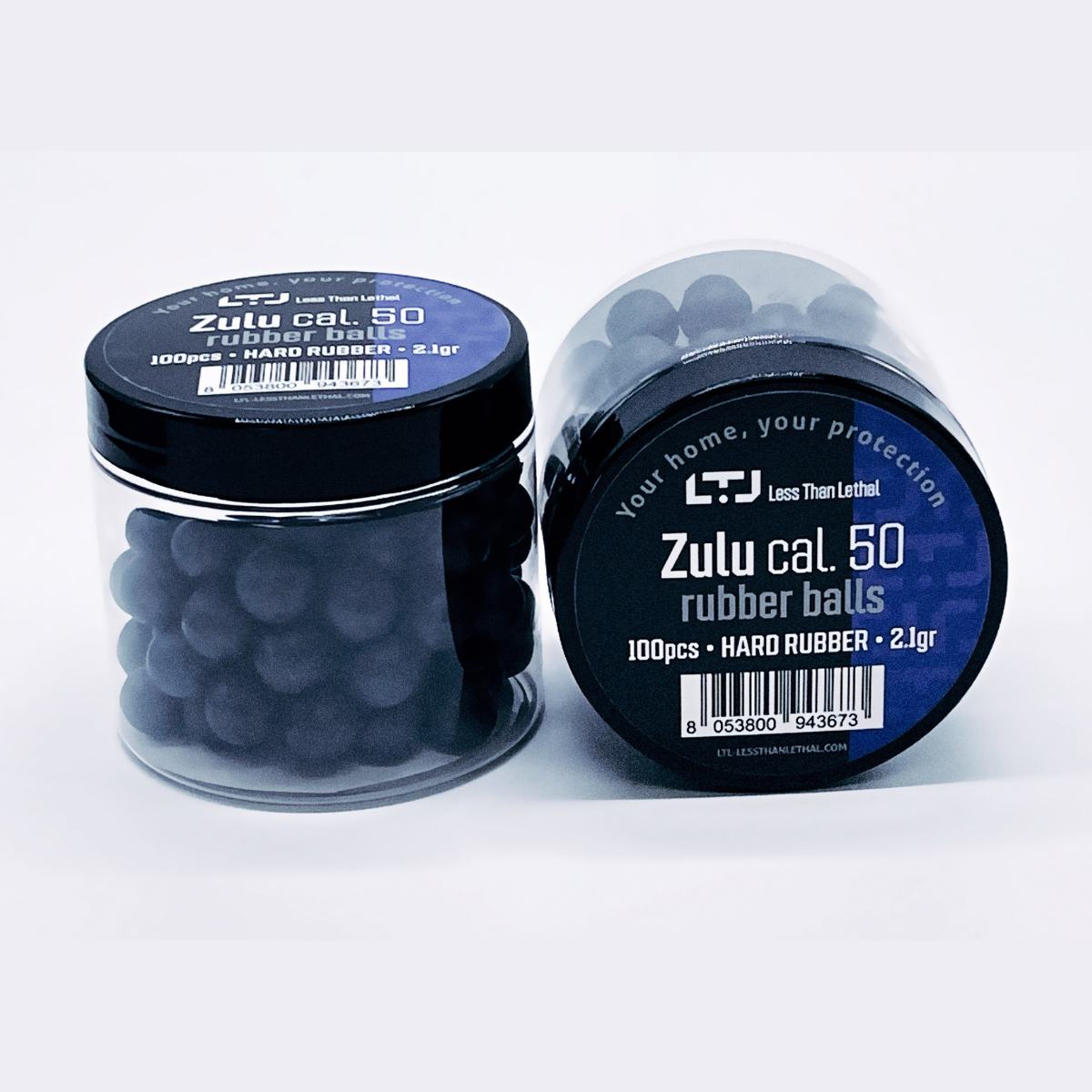 Zulu Hard Rubber Bullets Bundle - Cal .50, 2.1gr, 200 pcs | High-Performance Air Gun Ammunition